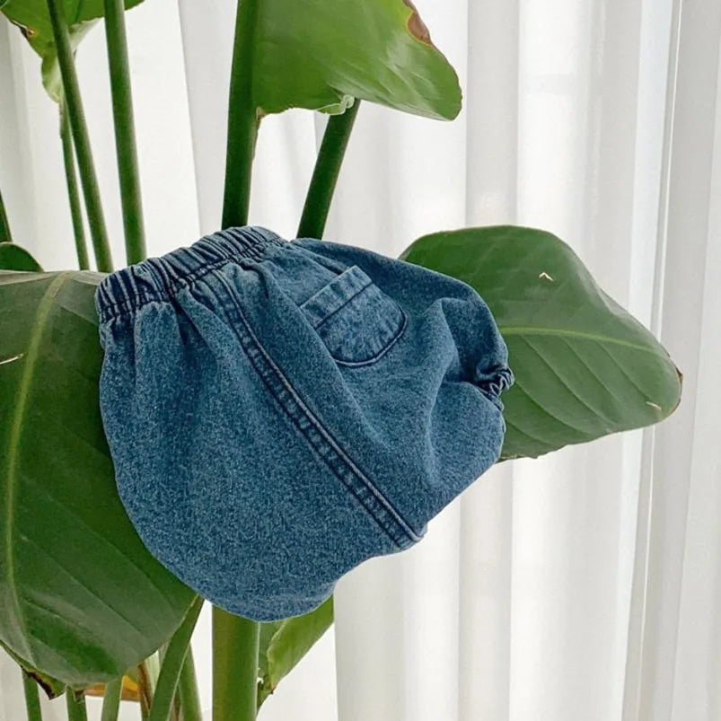 Adorable Baby Boys Shorts Summer Casual Denim Short Pants for Toddler Girls Pockets Design Clothing Children Jeans Pants 0-24M