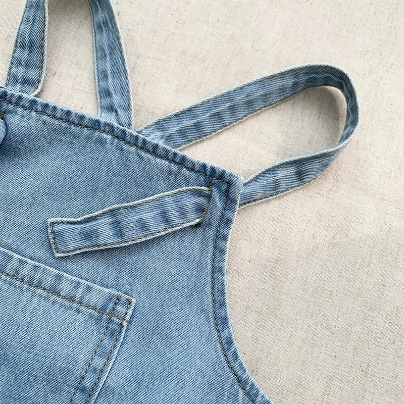 2025 Baby Boy Girl Romper Cowboy Sleeveless Jumpsuit Toddler Baby Boy Girl Romper Solid Color Boy Casual Costume Baby Romper