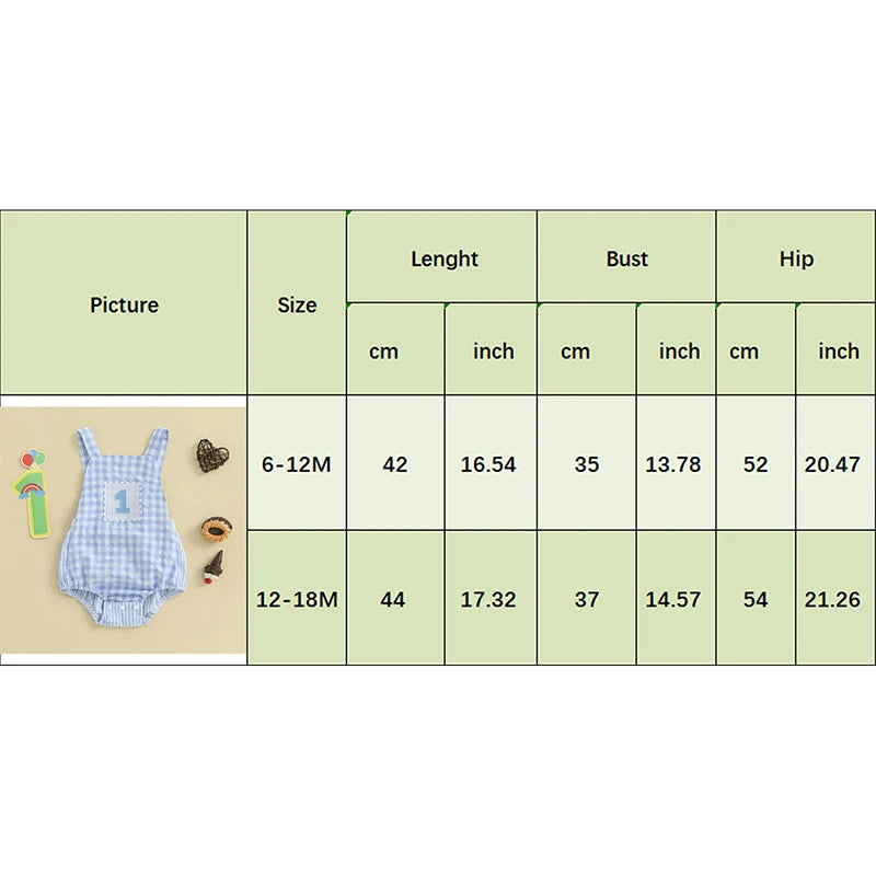 Baby Boys Rompers 1st Birthday Clothes Letter Embroidery Sleeveless Summer Bodysuits Jumpsuits