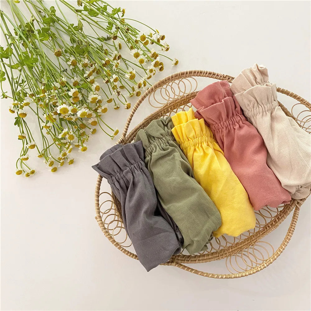 Baby Girls Bloomer Toddler Cotton Linen Shorts Frill Diaper Cover 0-2 Years