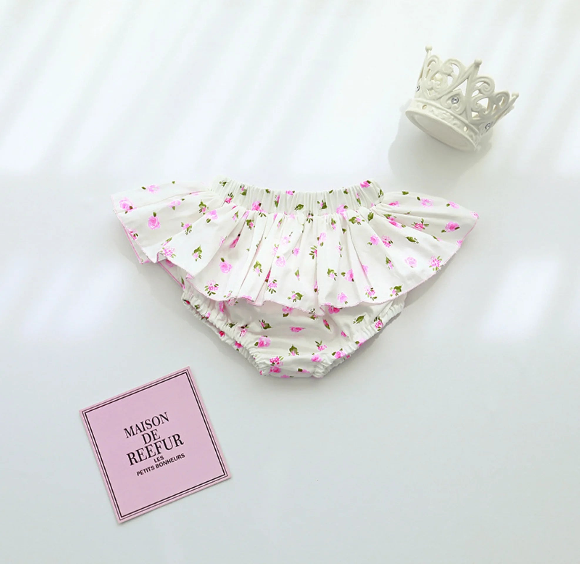 Infant Baby Girls Floral Tutu Skirt Shorts Kids Flower Bloomer Elastic Waist Summer Skorts for Casual Shorts Children Clothes