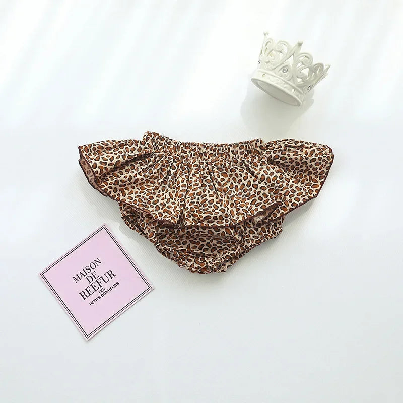 Infant Baby Girls Floral Tutu Skirt Shorts Kids Flower Bloomer Elastic Waist Summer Skorts for Casual Shorts Children Clothes