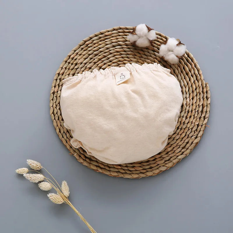 Baby Panties Girl Fashion Solid Lace Cotton Underpants Infant The Diaper Pants Kids Casual Triangle Shorts Child Bread PP Pants