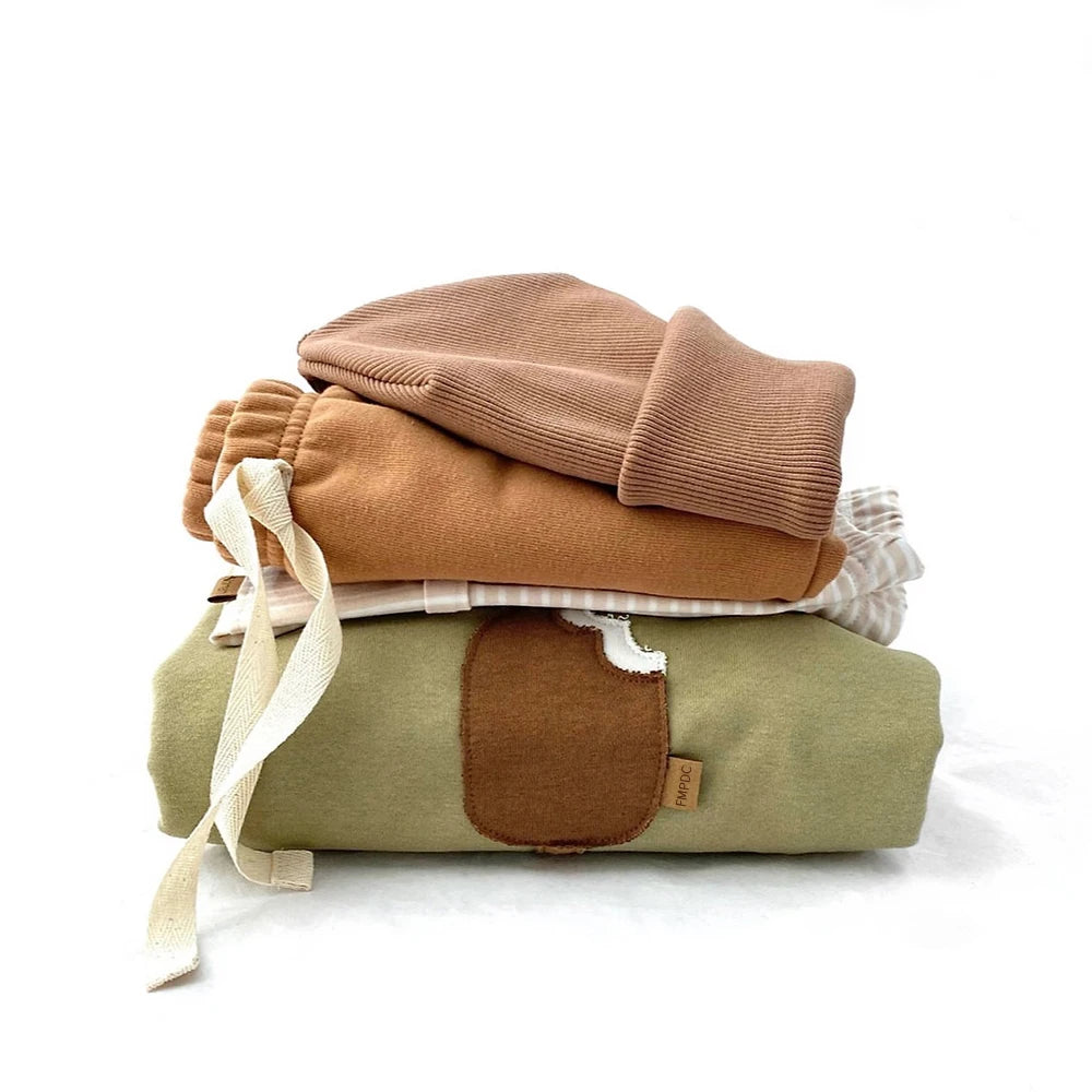 Summer Boys  Girls Clothing Solid Color Shorts T-shirt Casual  Ice Cream Rainbow Pattern Cotton Comfortable 6M-3Y