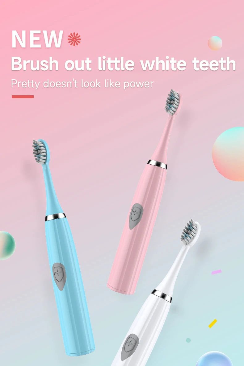 Electric Toothbrush for Adults Soft DuPont Bristle Portable Battery Endurance IPX6 Waterproof Intelligent Effective Oral Care
