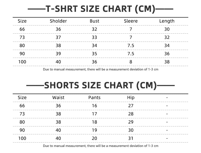 Summer Boys  Girls Clothing Solid Color Shorts T-shirt Casual  Ice Cream Rainbow Pattern Cotton Comfortable 6M-3Y