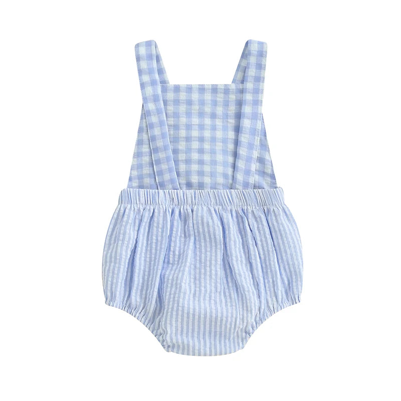 Baby Boys Rompers 1st Birthday Clothes Letter Embroidery Sleeveless Summer Bodysuits Jumpsuits