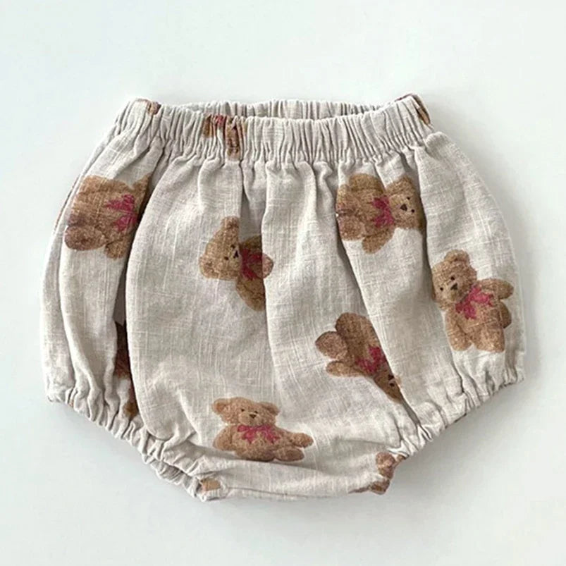 Baby Shorts for Girls Boys Summer Bloomers Cotton Breathable Cloth Diaper Cover Infant Dot Bloomer Plaid Newborn Baby Clothes