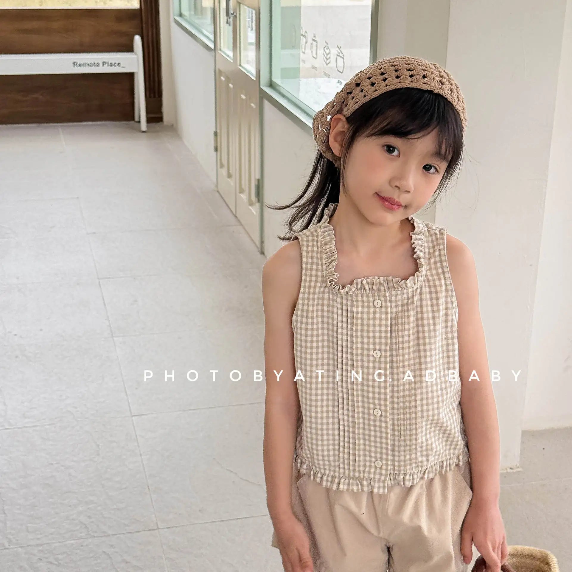 2025 Summer New Girls Sleeveless Shirts Children Cotton Vest For Princess Infant Girls Blouse Baby Loose Tops Kids Clothes