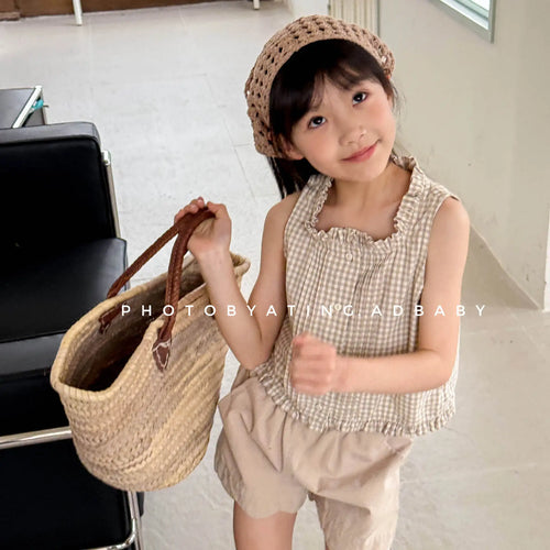 2025 Summer New Girls Sleeveless Shirts Children Cotton Vest For Princess Infant Girls Blouse Baby Loose Tops Kids Clothes