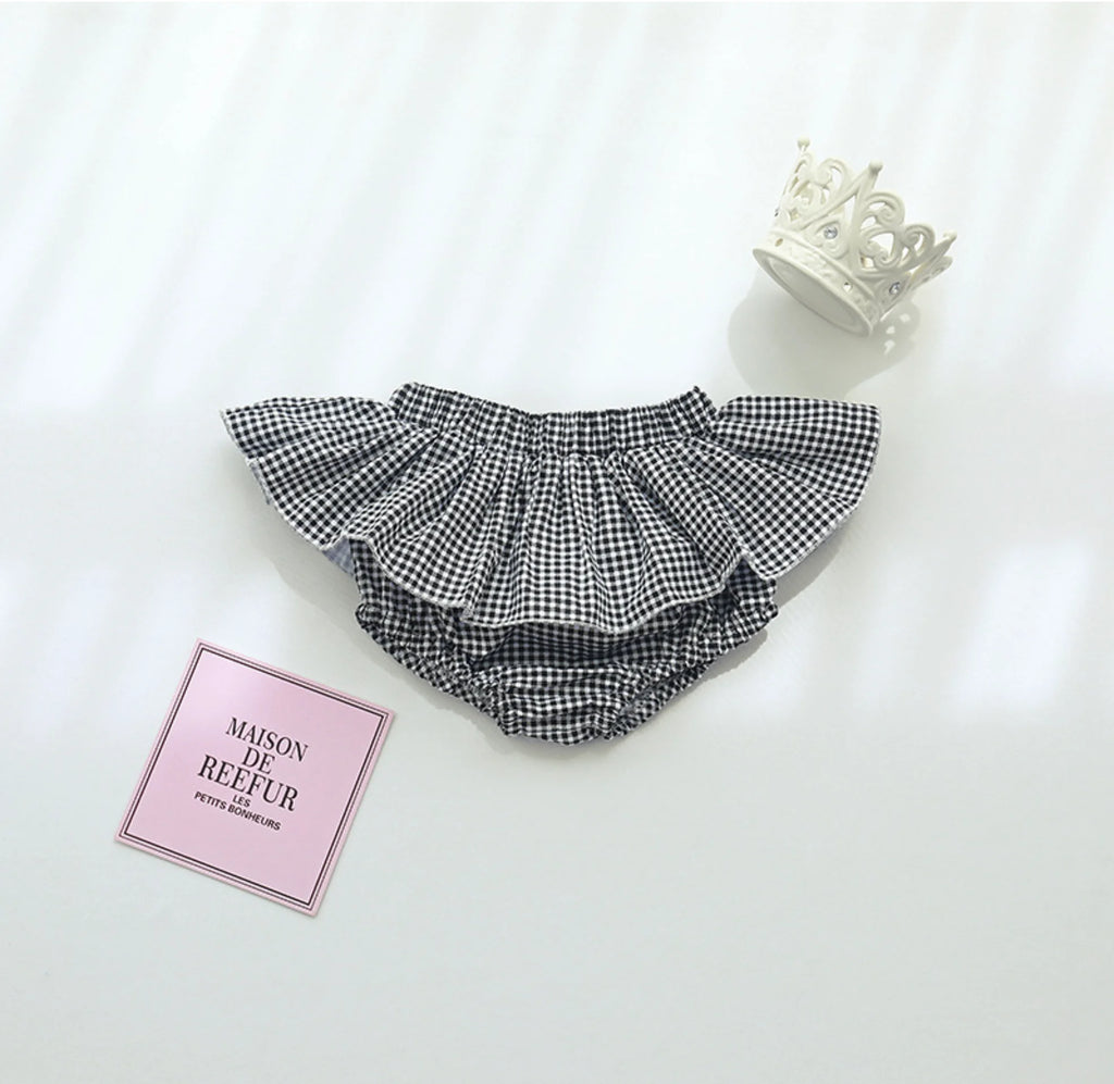 Infant Baby Girls Floral Tutu Skirt Shorts Kids Flower Bloomer Elastic Waist Summer Skorts for Casual Shorts Children Clothes