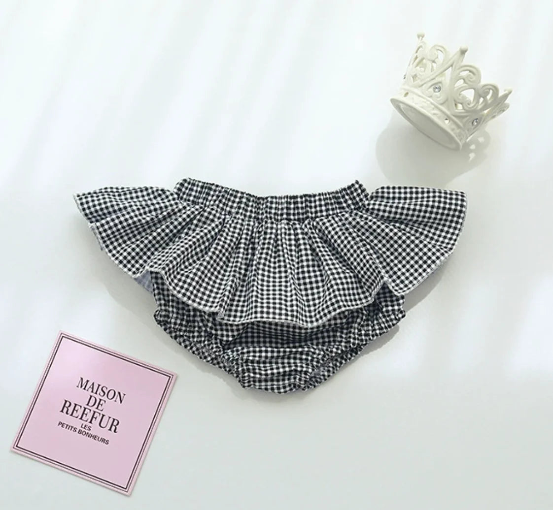 Infant Baby Girls Floral Tutu Skirt Shorts Kids Flower Bloomer Elastic Waist Summer Skorts for Casual Shorts Children Clothes