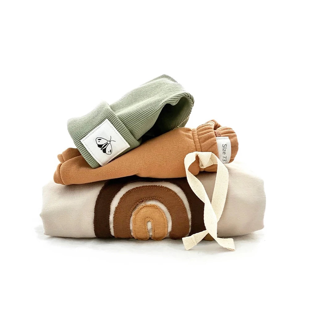 Summer Boys  Girls Clothing Solid Color Shorts T-shirt Casual  Ice Cream Rainbow Pattern Cotton Comfortable 6M-3Y