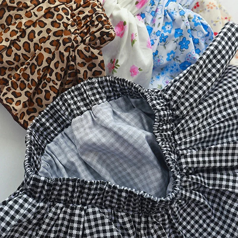 Infant Baby Girls Floral Tutu Skirt Shorts Kids Flower Bloomer Elastic Waist Summer Skorts for Casual Shorts Children Clothes