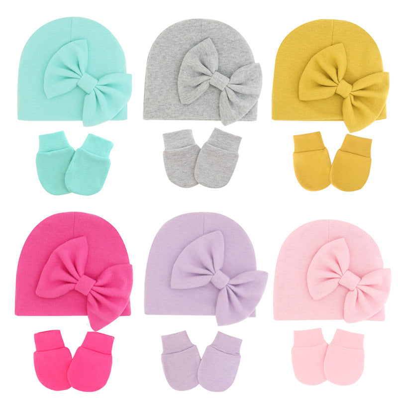 Infant Fetal Hat Newborn Gloves Set